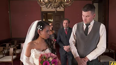 Sensual bride gets laid heavens her wedding day with the pastor
